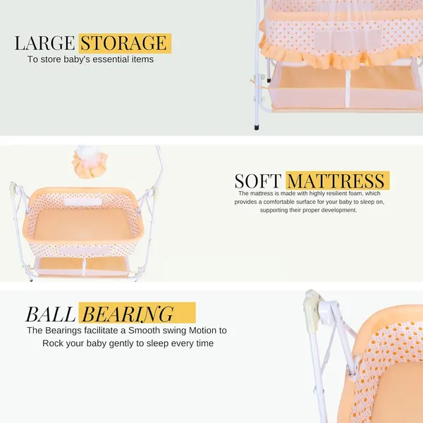 Orange_Metal_&_Fabric_Cradle_For_Kids