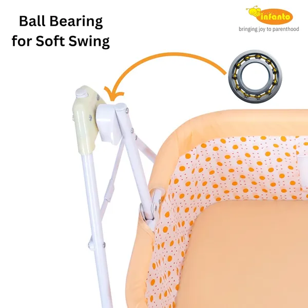 Orange_Metal_&_Fabric_Cradle_For_Kids