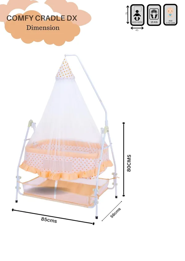 Orange_Metal_&_Fabric_Cradle_For_Kids