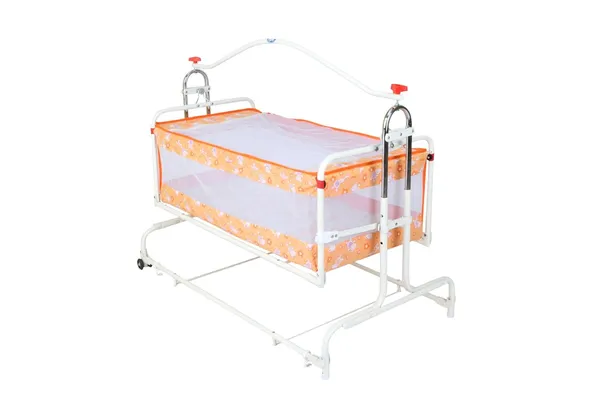 Peach_Plastic_&_Fabric_Cradle_For_Kids