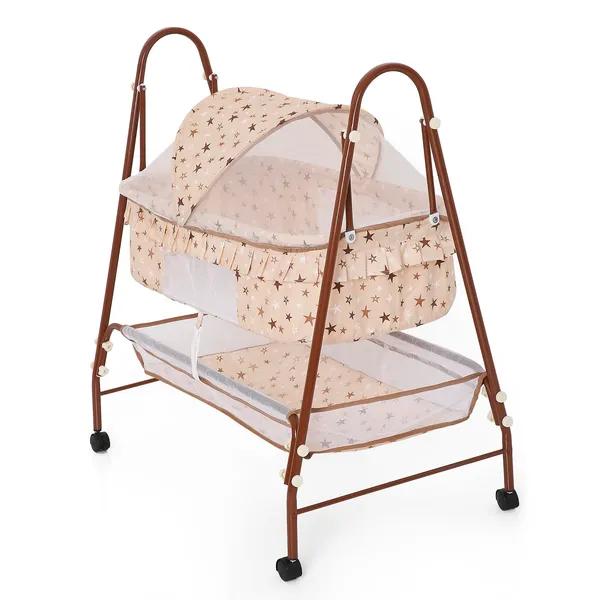 Brown_Metal_&_Mesh_Cradle_For_Kids
