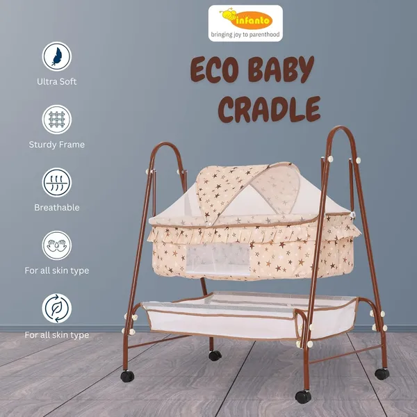 Brown_Metal_&_Mesh_Cradle_For_Kids