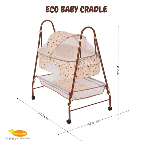 Brown_Metal_&_Mesh_Cradle_For_Kids