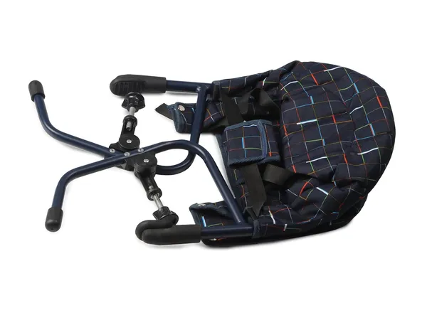 Blue_Metal_&_Polycotton_Feeding_Chair_For_Kids