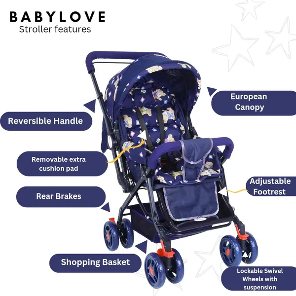 Blue_Metal,_Polyester_&_Polycotton_Stroller_For_Kids