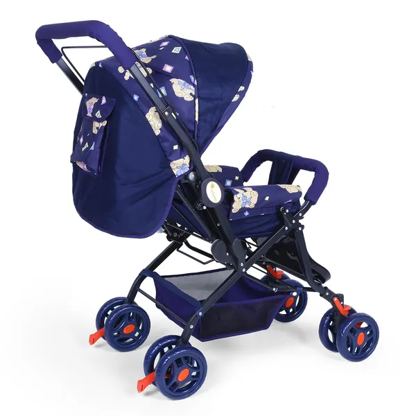 Blue_Metal,_Polyester_&_Polycotton_Stroller_For_Kids