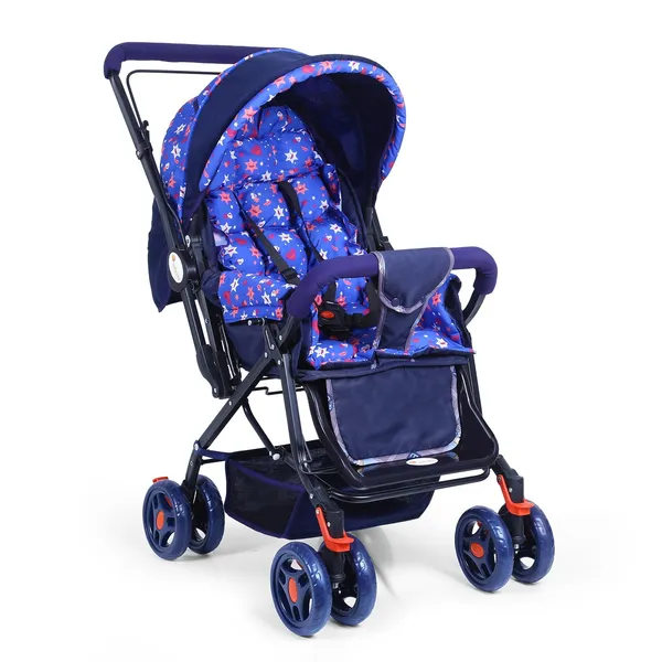 Blue_Metal,_Polyester_&_Polycotton_Stroller_For_Kids