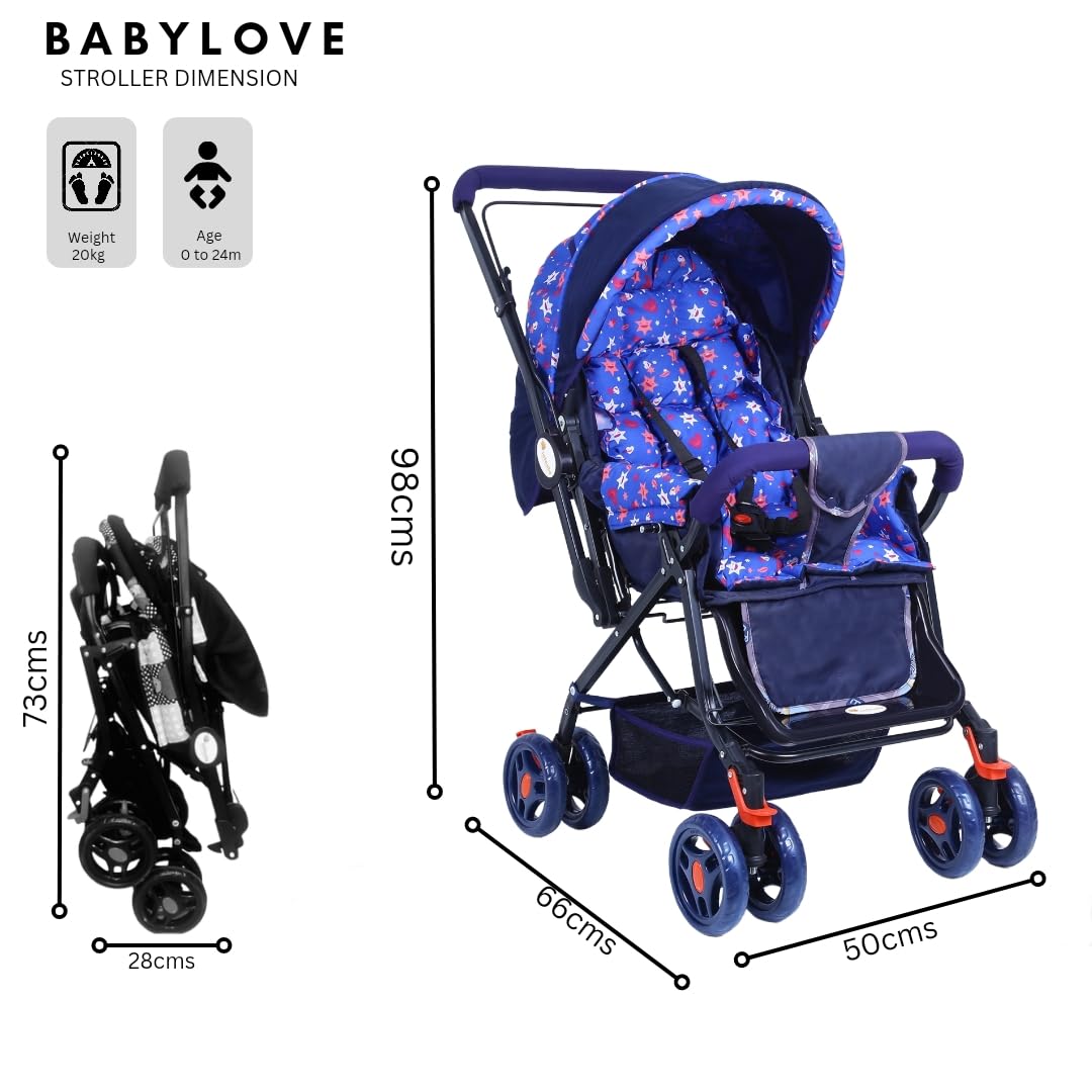 Blue_Metal,_Polyester_&_Polycotton_Stroller_For_Kids