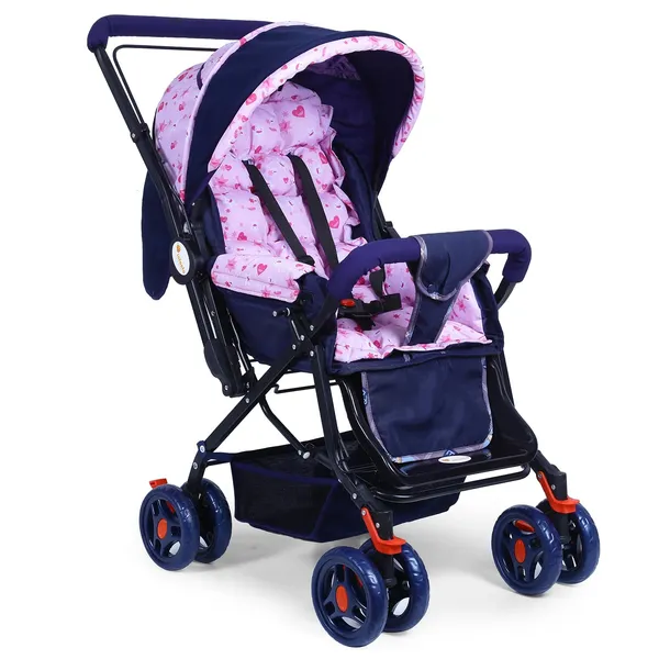 Pink_Metal,_Polyester_&_Polycotton_Stroller_For_Kids