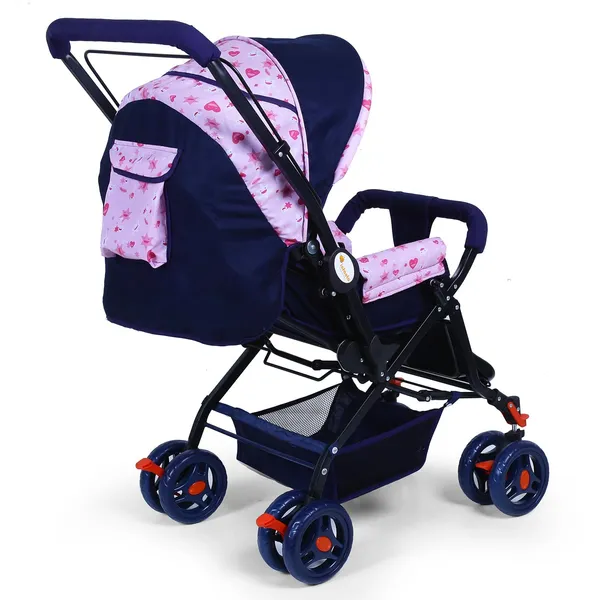 Pink_Metal,_Polyester_&_Polycotton_Stroller_For_Kids