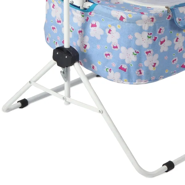 Light_Blue_Metal_&_Fabric_Cradle_For_Kids