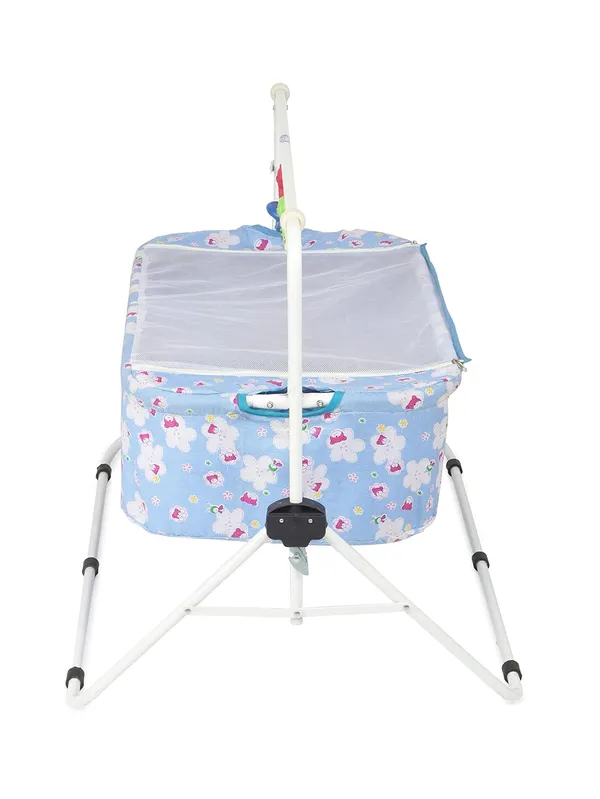 Light_Blue_Metal_&_Fabric_Cradle_For_Kids