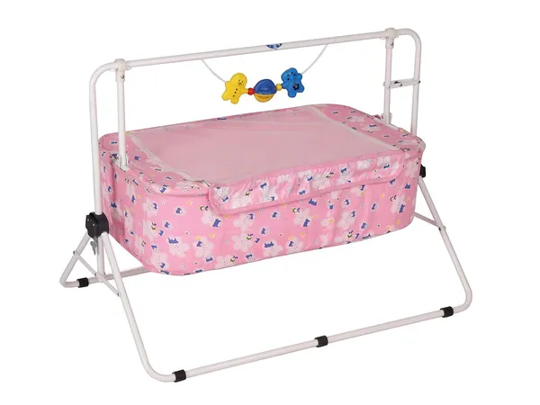 Pink_Metal_&_Fabric_Cradle_For_Kids