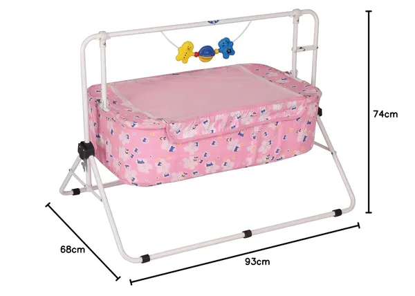 Pink_Metal_&_Fabric_Cradle_For_Kids