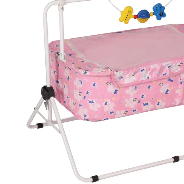 Pink_Metal_&_Fabric_Cradle_For_Kids