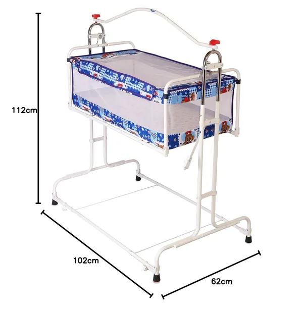 Blue_Stainless_Steel_&_Mesh_Cradle_For_Kids