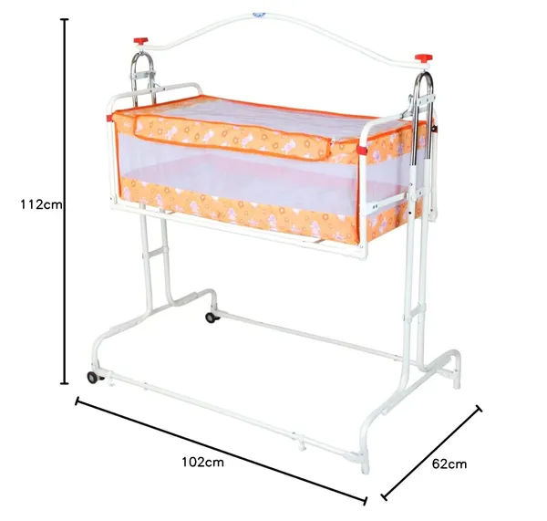 Peach_Stainless_Steel_&_Mesh_Cradle_For_Kids
