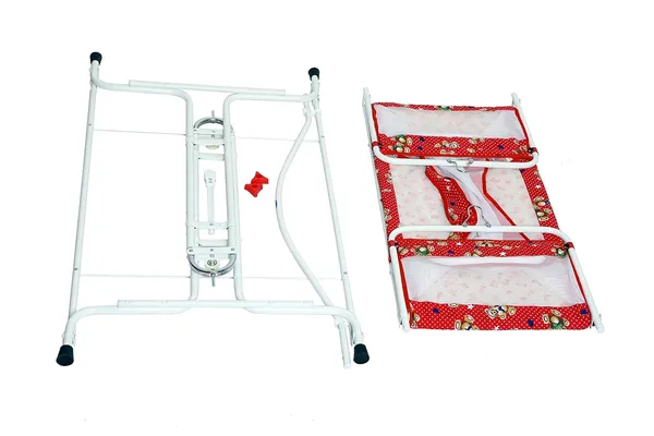 Red_Steel_&_Mesh_Cradle_For_Kids