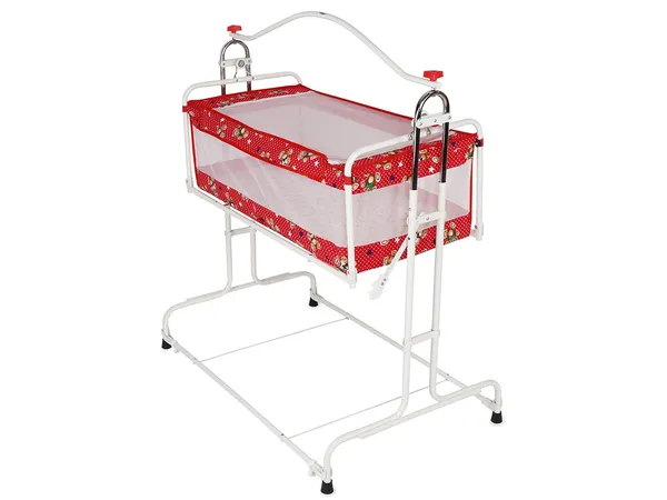 Red_Steel_&_Mesh_Cradle_For_Kids