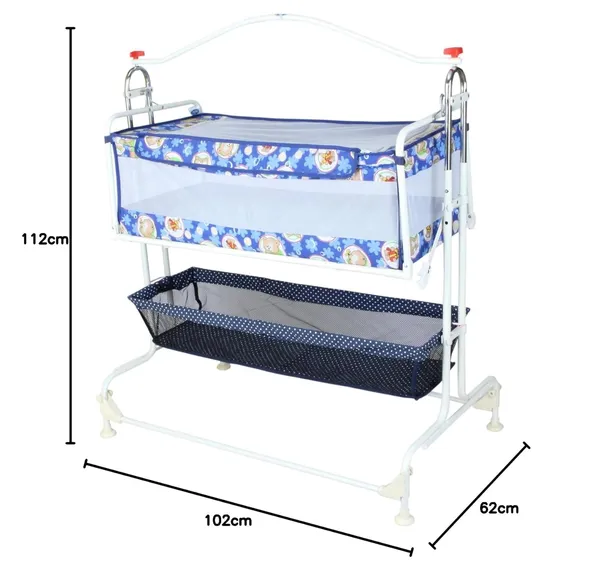Blue_Stainless_Steel_&_Mesh_Cradle_For_Kids