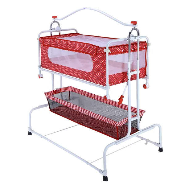 Red_Stainless_Steel_&_Mesh_Cradle_For_Kids