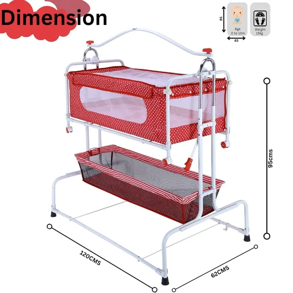 Red_Stainless_Steel_&_Mesh_Cradle_For_Kids