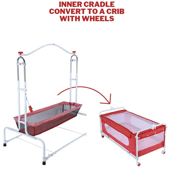 Red_Stainless_Steel_&_Mesh_Cradle_For_Kids
