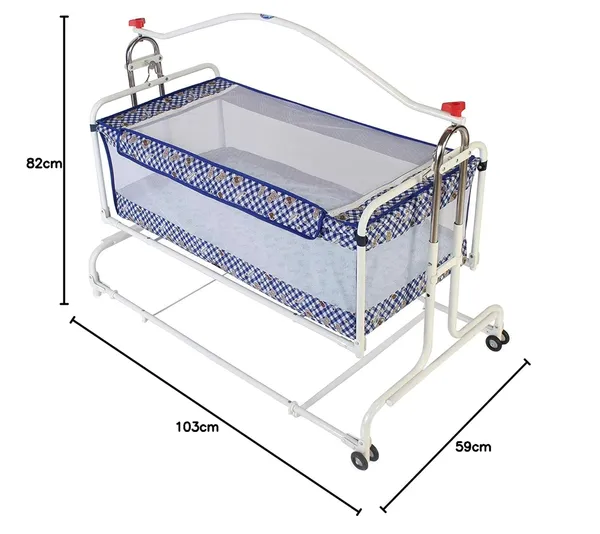 Blue_Metal_&_Fabric_Cradle_For_Kids