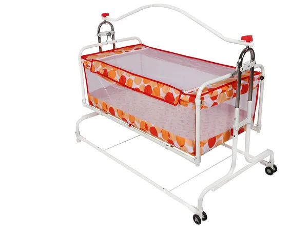 Orange_Plastic_&_Metal_Cradle_For_Kids