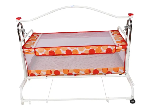 Orange_Plastic_&_Metal_Cradle_For_Kids