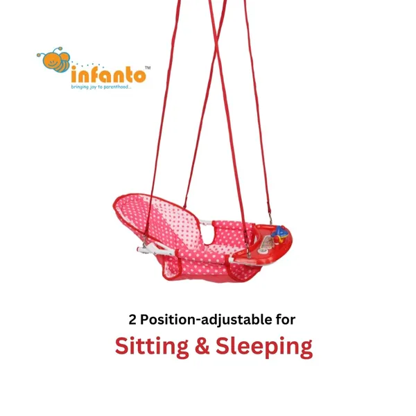 Red_Metal,_Plastic_&_Polycotton_Baby_Swing_For_Kids