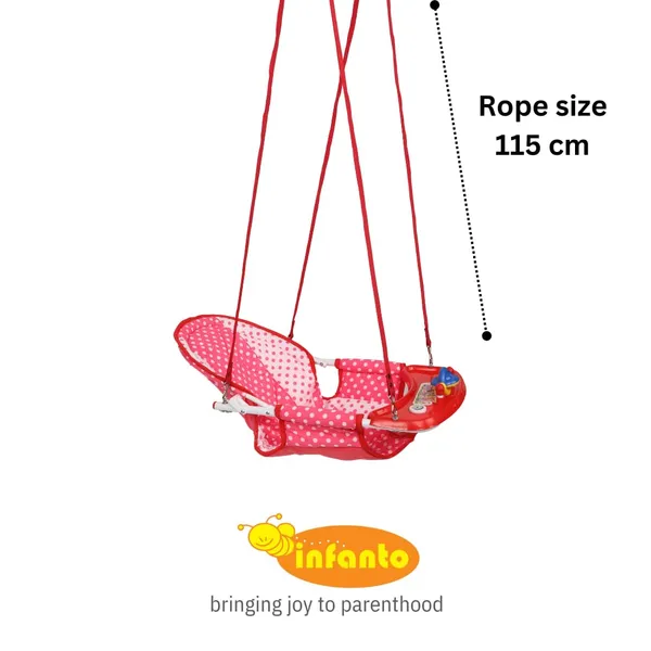 Red_Metal,_Plastic_&_Polycotton_Baby_Swing_For_Kids