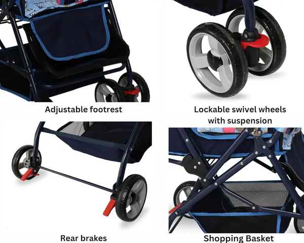 Multicolor_Metal_&_Polyester_Stroller_For_Kids