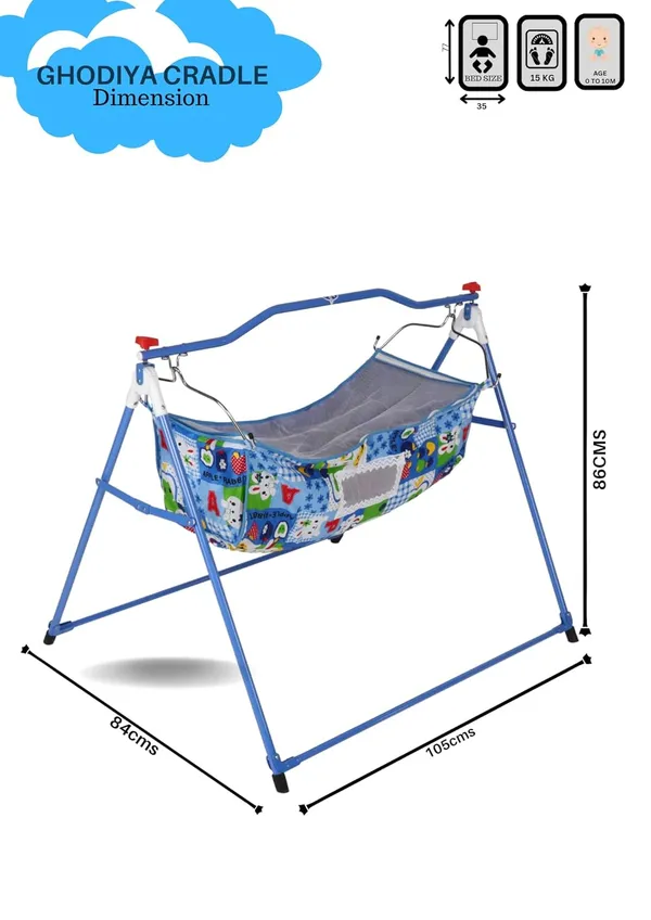 Blue_Metal_&_Mesh_Cradle_For_Kids