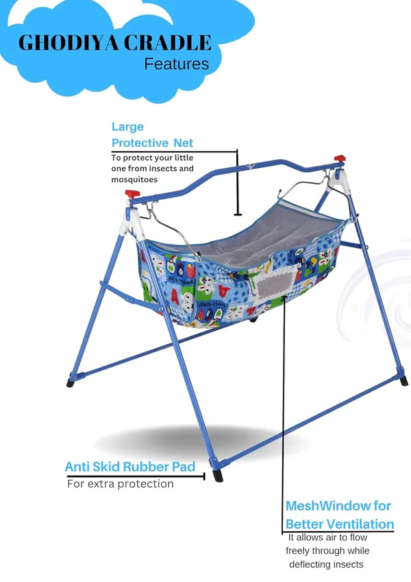 Blue_Metal_&_Mesh_Cradle_For_Kids