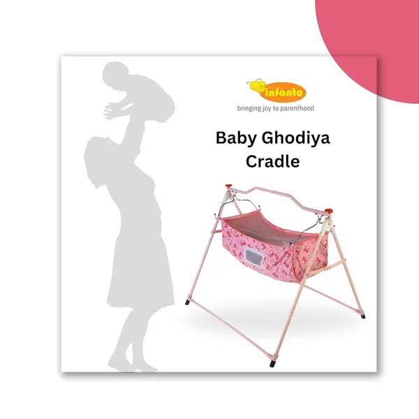 Pink_Plastic,_Metal_&_Fabric_Cradle_For_Kids