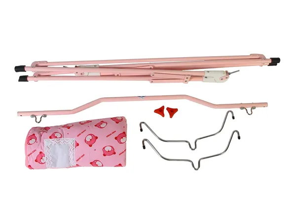 Pink_Plastic,_Metal_&_Fabric_Cradle_For_Kids