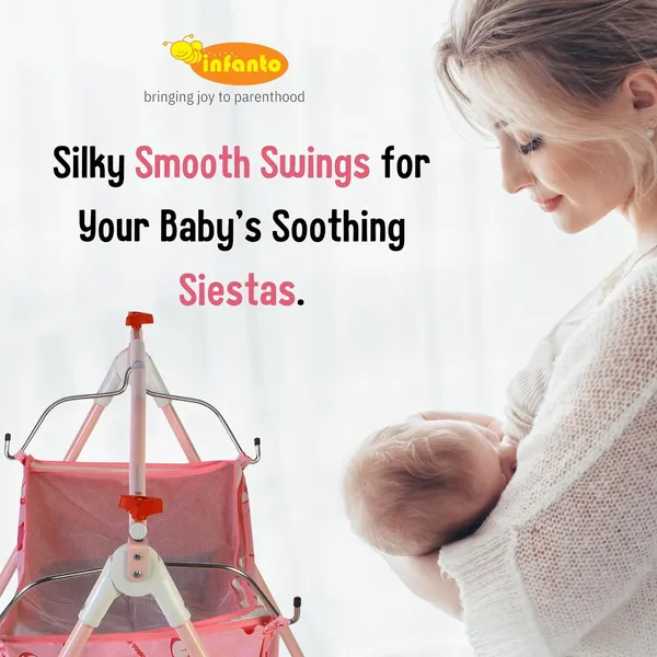Pink_Plastic,_Metal_&_Fabric_Cradle_For_Kids