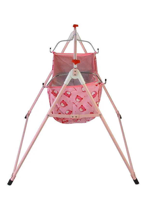Pink_Plastic,_Metal_&_Fabric_Cradle_For_Kids