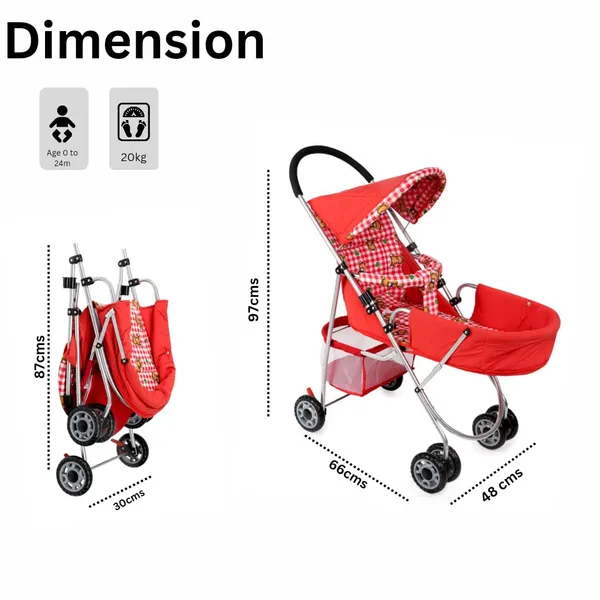 Multicolor_Aluminum/Steel_&_Fabric_Stroller_For_Kids