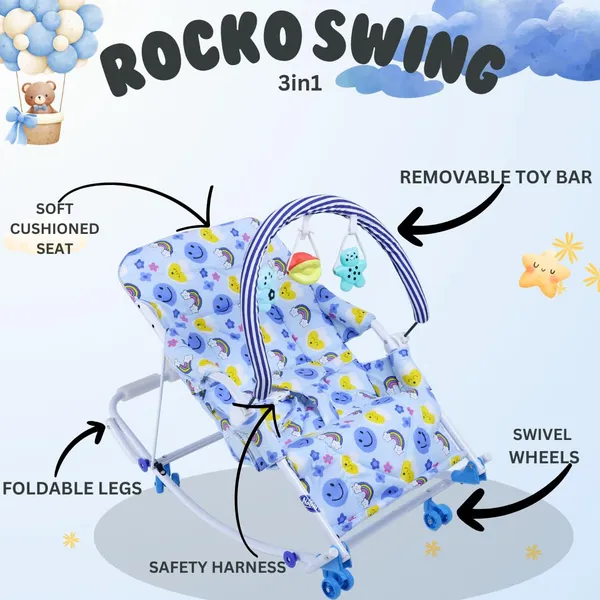 Blue_Metal_&_Cotton_Swing_Rocker_For_Kids