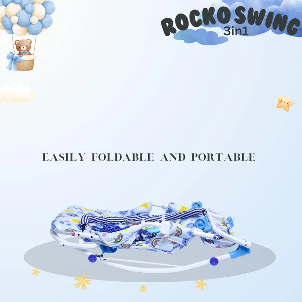 Blue_Metal_&_Cotton_Swing_Rocker_For_Kids