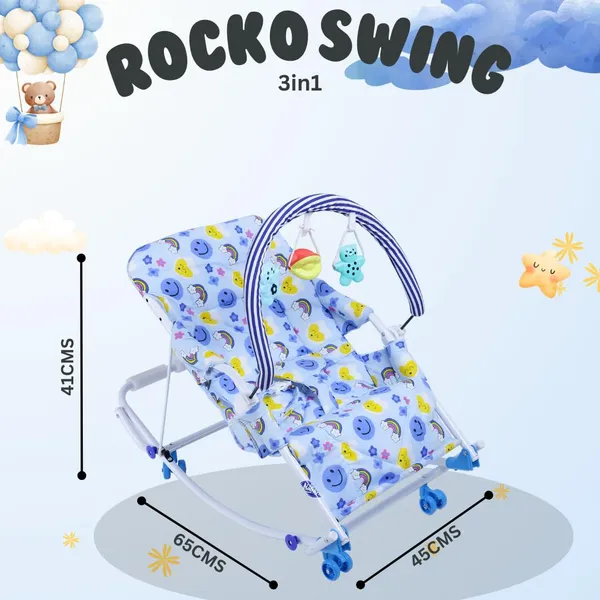 Blue_Metal_&_Cotton_Swing_Rocker_For_Kids