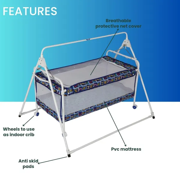 Blue_Metal_&_Mesh_Cradle_For_Kids