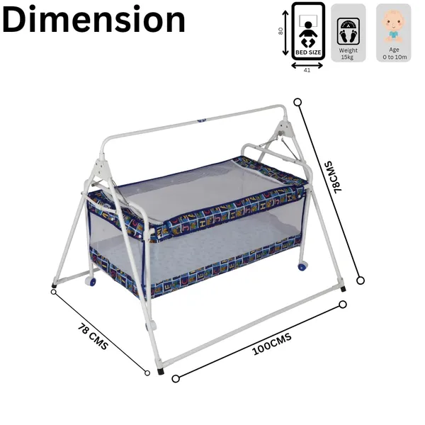 Blue_Metal_&_Mesh_Cradle_For_Kids