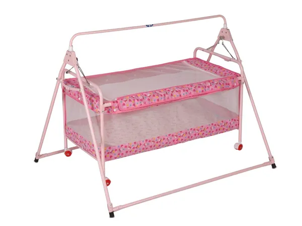 Pink_Metal_&_Fabric_Cradle_For_Kids