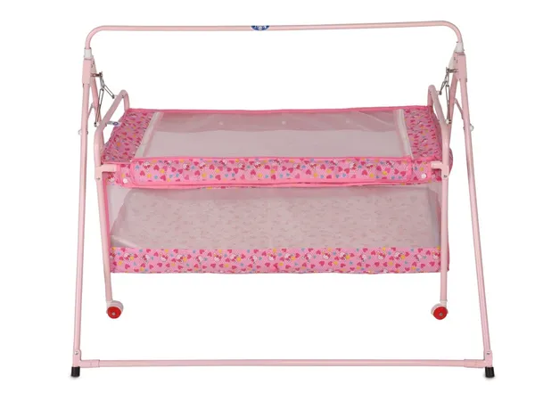 Pink_Metal_&_Fabric_Cradle_For_Kids