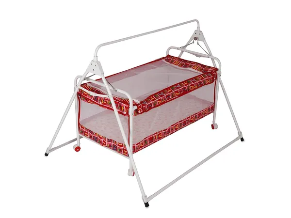 Red_Plastic_&_Metal_Cradle_For_Kids