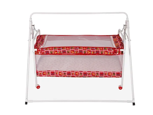 Red_Plastic_&_Metal_Cradle_For_Kids