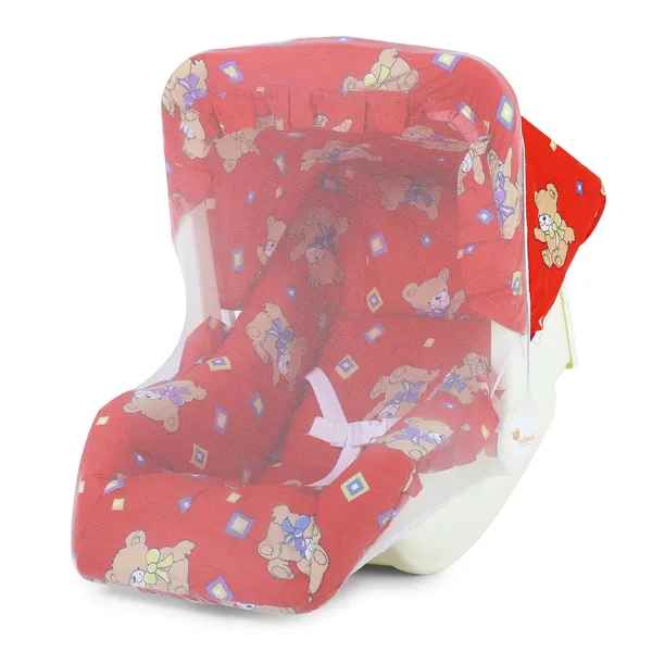 Red_Plastic,_Metal_&_Fabric_Sleeping_Carrier_For_Kids